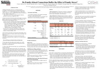 Do Family-School Connections Buffer the Effect of Family Stress?