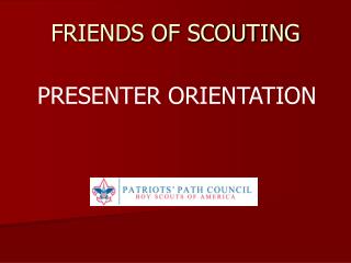 FRIENDS OF SCOUTING