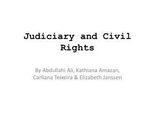 Judiciary and Civil Rights