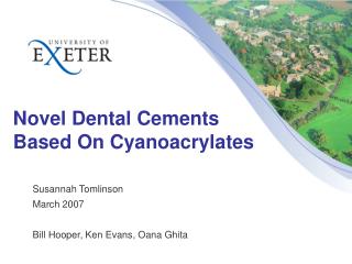 Novel Dental Cements Based On Cyanoacrylates