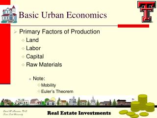 Basic Urban Economics
