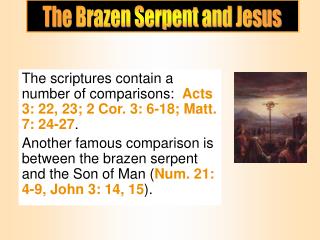 The Brazen Serpent and Jesus