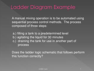 Ladder Diagram Example