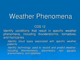 Weather Phenomena