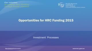Opportunities for HRC Funding 2015