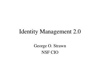 Identity Management 2.0