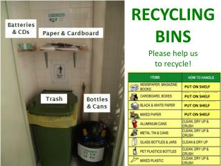 Please help us to recycle!