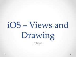 iOS – Views and Drawing