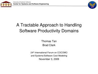 A Tractable Approach to Handling Software Productivity Domains