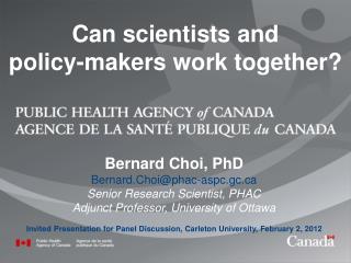Can scientists and policy-makers work together?