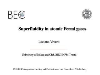 Superfluidity in atomic Fermi gases