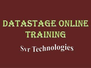 Datastage Online training