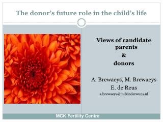 The donor’s future role in the child’s life