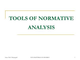 TOOLS OF NORMATIVE ANALYSIS