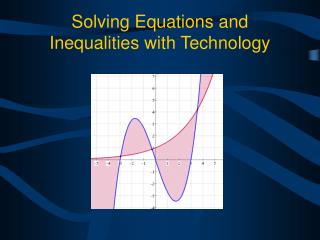 Solving Equations and Inequalities with Technology