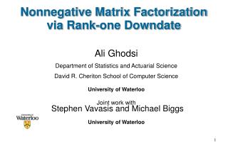 Nonnegative Matrix Factorization via Rank-one Downdate