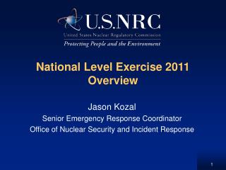 National Level Exercise 2011 Overview