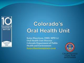 Colorado’s Oral Health Unit