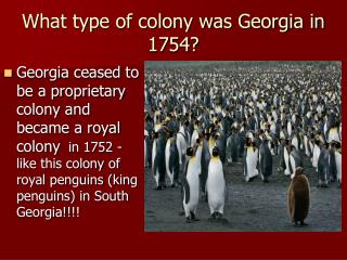 What type of colony was Georgia in 1754?