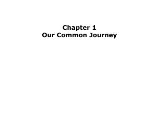 Chapter 1 Our Common Journey