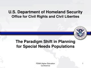 U.S. Department of Homeland Security Office for Civil Rights and Civil Liberties