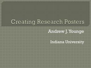 Creating Research Posters
