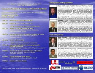 The Institute for Molecular Diversity &amp; Drug Design (IMD 3 ) 15th Annual Symposium