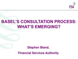 BASEL’S CONSULTATION PROCESS: WHAT’S EMERGING?