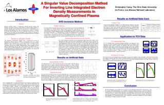 A Singular Value Decomposition Method For Inverting Line Integrated Electron