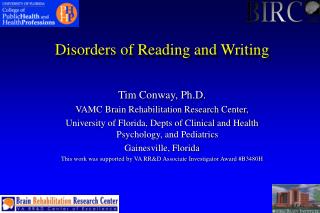 Disorders of Reading and Writing