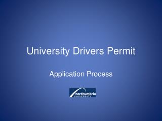 University Drivers Permit