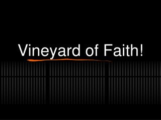 Vineyard of Faith!