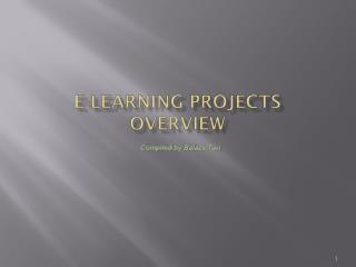 E-learning Projects Overview
