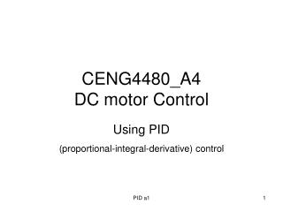 CENG4480_A4 DC motor Control
