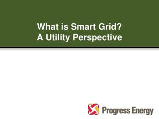 What is Smart Grid? A Utility Perspective