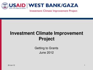 Investment Climate Improvement Project