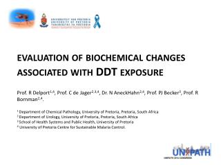 evaluation of biochemical changes associated with DDT exposure