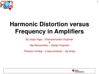 Harmonic Distortion versus Frequency in Amplifiers