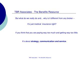 TBR Associates - The Benefits Resource