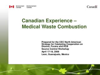 Canadian Experience – Medical Waste Combustion