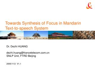 Towards Synthesis of Focus in Mandarin Text-to-speech System