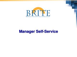 Manager Self-Service