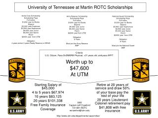 University of Tennessee at Martin ROTC Scholarships