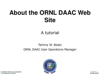 About the ORNL DAAC Web Site