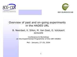 Overview of past and on-going experiments in the HADES URL