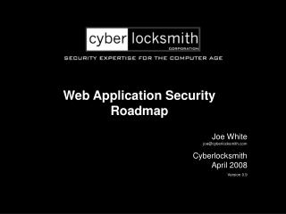 Web Application Security Roadmap