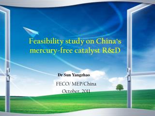 Feasibility study on China‘s mercury-free catalyst R&amp;D