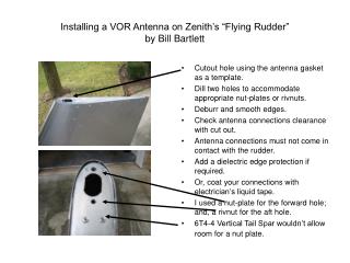 Installing a VOR Antenna on Zenith’s “Flying Rudder” by Bill Bartlett
