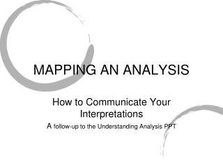 MAPPING AN ANALYSIS