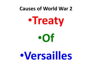 Causes of World War 2